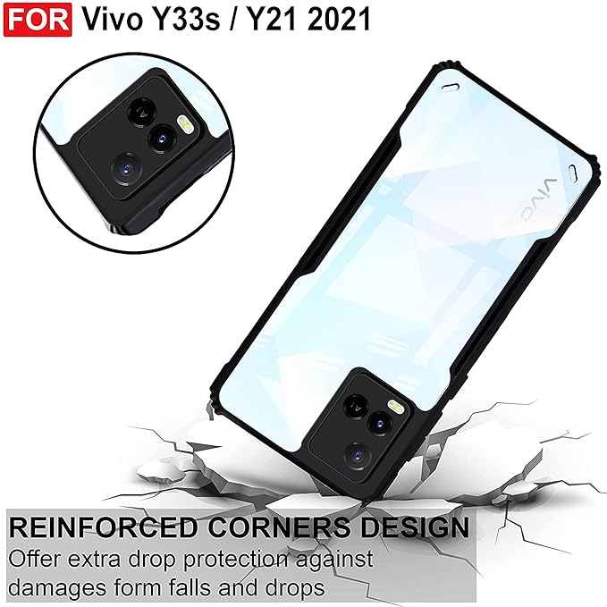 Amazon Brand - Solimo Mobile Cover for Y33s / Vivo Y21 2021 (Polycarbonate_Transparent)