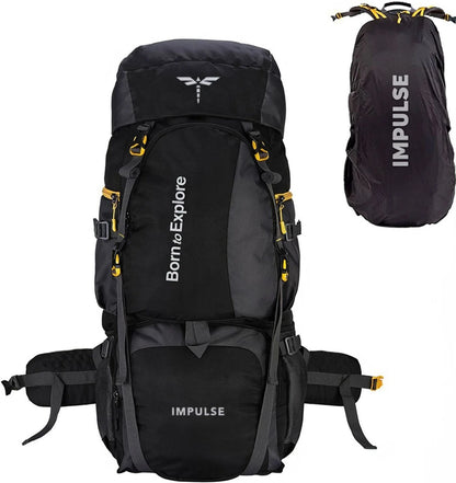 IMPULSE 80 Litres Curve Water Resistant Tour Travel Rucksack  - 80 L