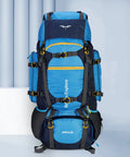 IMPULSE 80 Litres Keep Discovering Heavy Waterproof Rucksack Trekking Hiking Camping Outdoor Camps Luggage Bags Tour Travel Backpack with Rain Cover Rucksack  - 80 L (Blue)