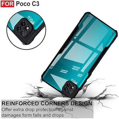 Amazon Brand - Solimo Mobile Cover for Poco C3 (Polycarbonate_Matte Black)