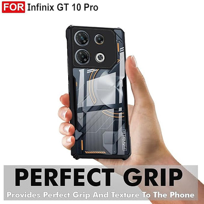 Amazon Brand - Solimo Back Case Cover for Infinix GT 10 Pro (Polycarbonate_Matte Black)