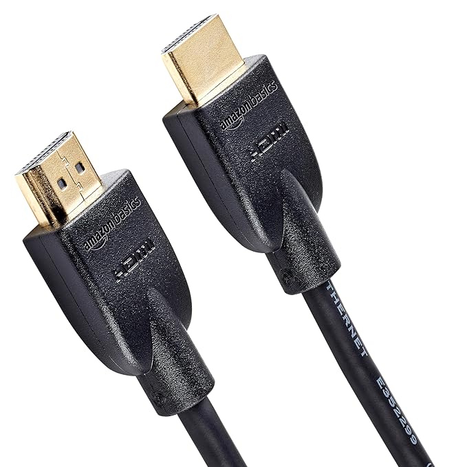 Amazon Basics High-Speed HDMI Cable - 10 Feet (Latest Standard) - Supports Ethernet, 3D, 4K video,Black