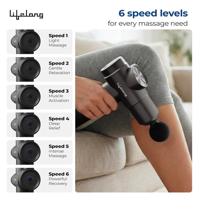 Lifelong Percussion Massage Gun – Deep Tissue Pain Relief Massager