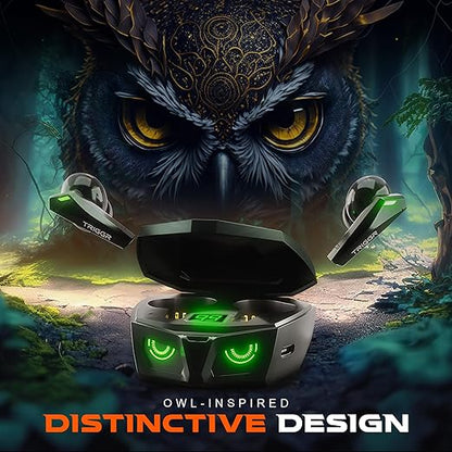 Kraken X1 with Battery Display, 40ms Latency, Quad Mic ENC, 40 Hr Battery, v5.3 Bluetooth Headset (Black, True Wireless)