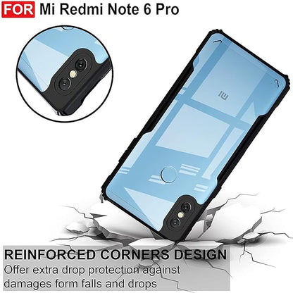 Amazon Brand - Solimo Back Case Cover for Mi Redmi Note 6 Pro | Compatible for Mi Redmi Note 6 Pro Back Case Cover | Clear Case for Mi Redmi Note 6 Pro with Camera Protection |(TPU + PC | Matte Black)