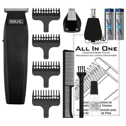 WAHL All In One Full Body Multigroomer with Self-Sharpening Precision T-Blade, Nose Trimmer Head, Detailer Head, 3 Years Warranty; 05537-6401