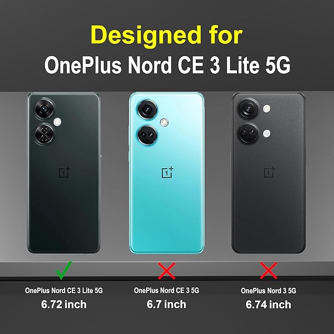 Amazon Basics Back Case Cover for Oneplus Nord Ce 3 Lite 5G (Silicone, Thermoplastic Polyurethane Black)