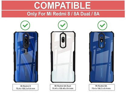 Amazon Brand - Solimo Mobile Cover for Mi Dual 8 / Redmi 8A (Polycarbonate_Black)