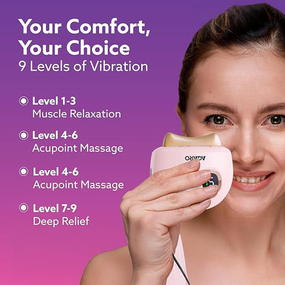 AGARO Electric Gua Sha Massager blends traditional skin care with modern tech. With 9 modes, red light therapy, sonic pulses, and heat therapy, it helps reduce acne, smooth wrinkles 1719