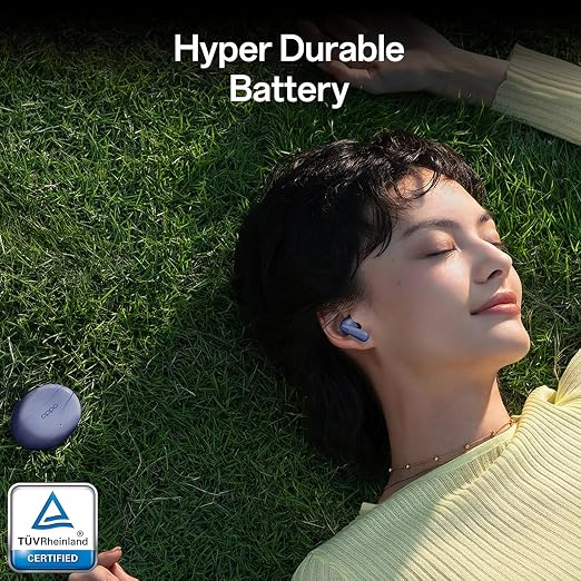 OPPO Enco Buds3 Pro+ True Wireless in-Ear Earbuds, 12.4mm Titanium Driver,32dB ANC & Transparency Mode, 43H Total Playtime, 47ms Low Latency, Bluetooth5.4, IP55, (Sonic Blue)