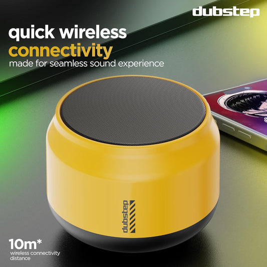Dubstep Pop 600 Wireless Speaker, 15 Hrs Playtime, 52mm Driver, TWS Pairing, 6W Output Bluetooth Speakers