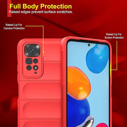 Amazon Brand - Solimo Mobile Cover for Mi Redmi Note 11s (Silicone_Red)