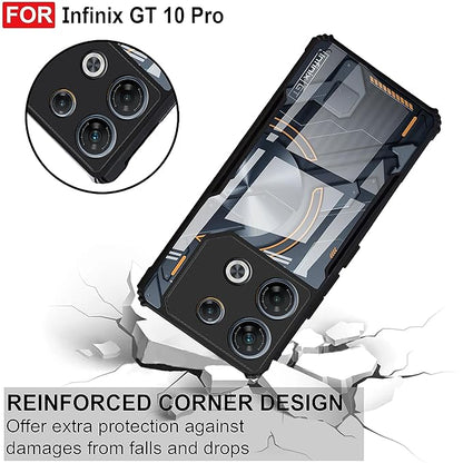 Amazon Brand - Solimo Back Case Cover for Infinix GT 10 Pro (Polycarbonate_Matte Black)