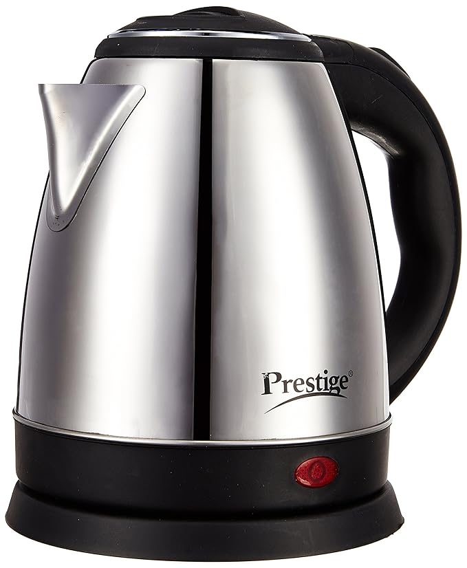 Prestige Electric Kettle PKOSS - 1500watts, Steel (1.5Ltr), Black & PKOSS 1.8-Litre 1500W Electric Kettle (Can't be Used to Boil Milk) Combo