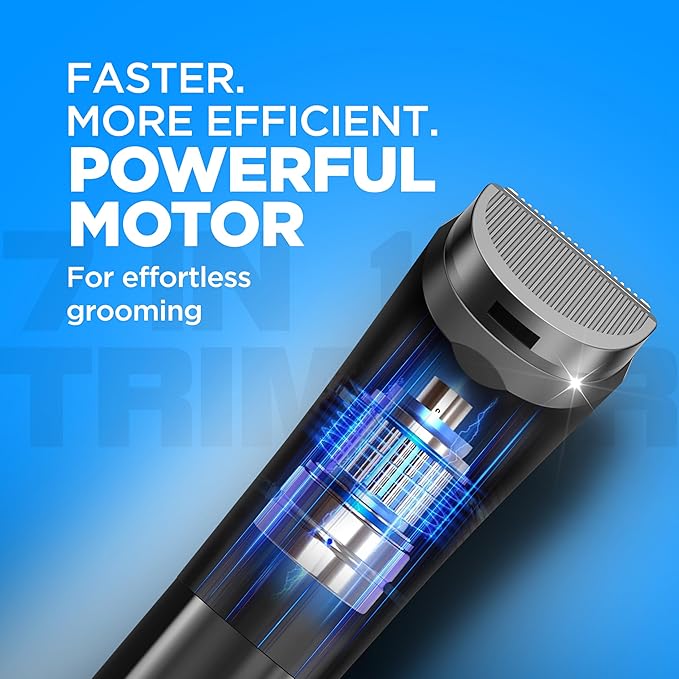Havells Beard & Hair 7 in 1 Trimmer |2-in-1 Special Blade| Comes with 4 Beard & 2 Hair Combs|Type C Turbo Charge|No Nicks & Cuts|2 Year Guarantee|BT4001