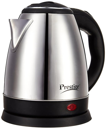 Prestige Electric Kettle PKOSS - 1500watts, Steel (1.5Ltr), Black & PKOSS 1.8-Litre 1500W Electric Kettle (Can't be Used to Boil Milk) Combo