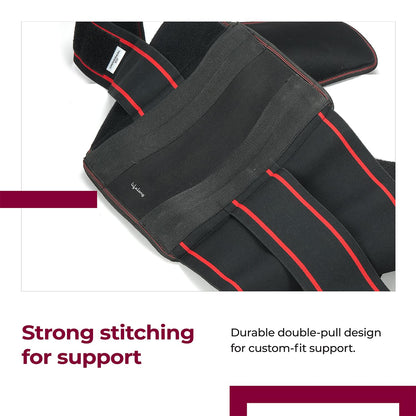 Lifelong Contoured Lumbar Sacral Belt with Hot & Cold Pack | Adjustable Elastic Straps, 4 Metallic Splints & Strong Back Support | Free Size, Breathable Sweat-Free Fabric for Pain Relief & Posture (LLOBS06)