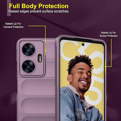 Amazon Basics Back Case Cover for Narzo N55 / Realme C55 (Silicone_Lavender)