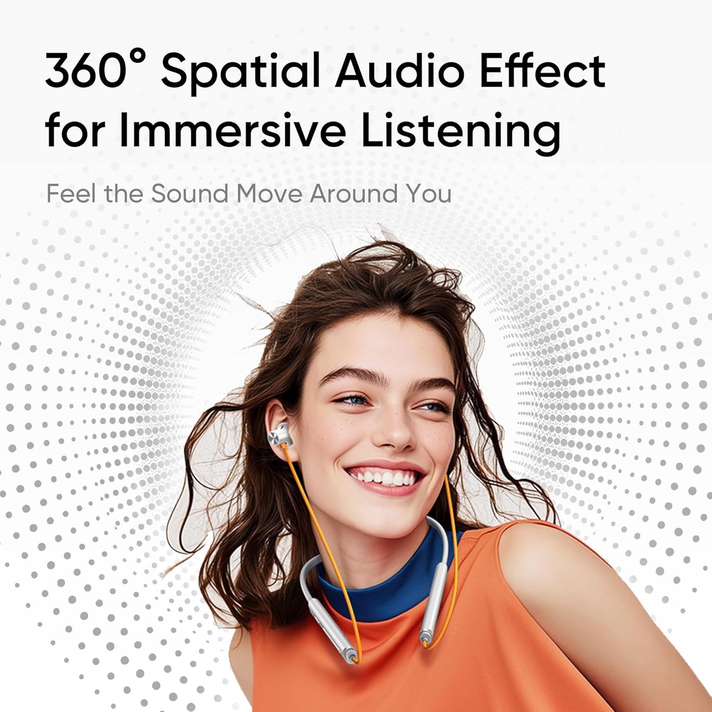 Realme Buds Wireless 5 ANC in Ear Bluetooth Headphones,50dB ANC, 13.6mm Dynamic Bass Driver,360? Spatial Audio,45ms Low Latency,Upto 38hrs Playback,IP55 Rating,Dual Device Connection