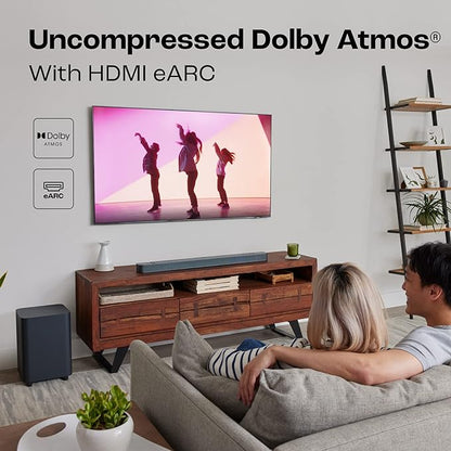 JBL Bar 500 Pro Dolby Atmos® Soundbar with Wireless Subwoofer, 5.1 Channel, 3D Surround, Multibeam™, HDMI eARC with 4K Dolby Vision Pass-Through, One App, Bluetooth, Wi-Fi & Optical Input (590W)