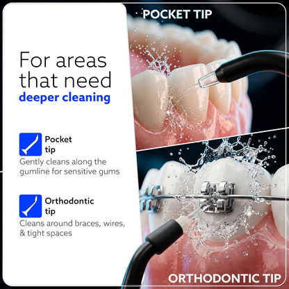 AGARO Ultra Dental Flosser for teeth, 5 Nozzles, Portable,Cordless & Rechargeable,4 Cleaning Modes,IPX7 Waterproof with 300ml Watertank, Flossing at Home & Travel,Oral Flosser,Oral Irrigator