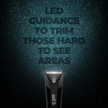 Beardo incrediBALL Trimmer for Men | Ball Trimmer for Men with Skin Safe Tech | No Nicks with Ceramic Blades | Shower friendly IPX5 Water resistant | LED display, LED torch, Dock | Use as per directions | Intimate grooming tool for private parts