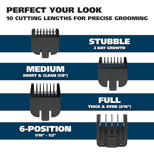 Wahl Groomsman Cordless/Battery Operated Beard and Mustache Trimmer (Black)