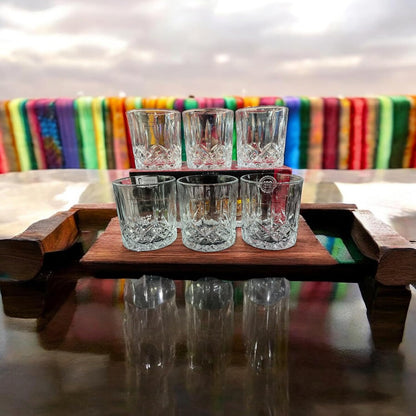 Sanjeev Kapoor OPARA Whisky Glass Set of 6 Psc, 330 ml, Bar Glass for Drinking Bourbon, Whisky, Scotch, Cocktails, Cognac- Old Fashioned Cocktail Tumblers, Perfect for Home, Restaurants & Parties.