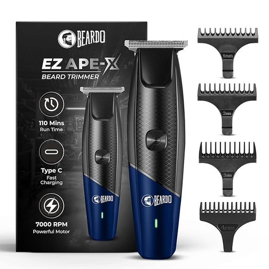 Beardo EZ Ape-X Beard Trimmer for Men | Trimmer for Gen Z | 110 Mins Runtime | 7000 RPM Powerful Motor | Multiple Length Settings | Durable Trimmer