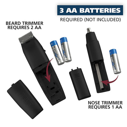 Wahl 5537-1801 Beard Trimmer with Additional Personal Trimmer (Black)