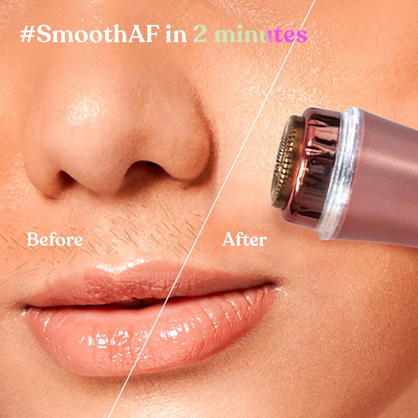 Bombae Mini Trimmer For Women|Eyebrow Trimmer| Facial Hair Removal Machine | Trimmer For Women|Hypoallergenic & Lipstick-Sized Facial Hair Remover | Peach Fuzz, Chin, Sideburns