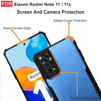 Amazon Brand - Solimo Mobile Cover for Mi Redmi Note 11s (Polycarbonate_Black)