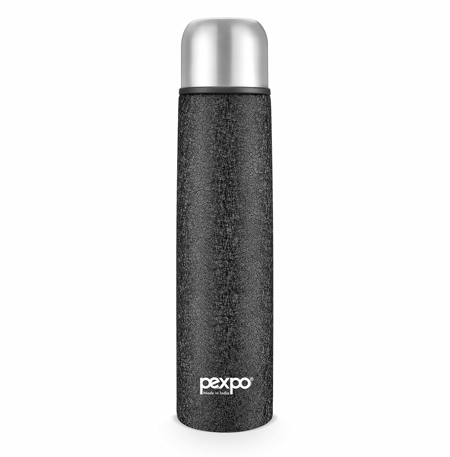 PEXPO Flip Pro 750 Hot & Cold | Vacuum Insulated Stainless Steel Flask - 730ml | Black |Steel Bottle|Leak Proof|Travelling|School & Trekking|Office|Gym