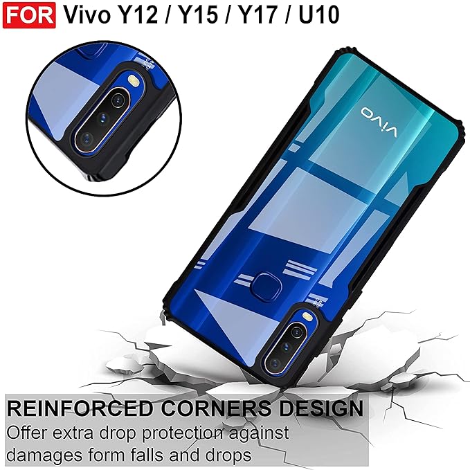 Amazon Brand - Solimo Mobile Cover for Vivo Y17 / Y12 / Y15 (Polycarbonate_Black)