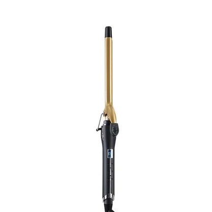 IKONIC CURLING TONG- 22MM 8inch Titanium Barrel Hair Curler Machine (BLACK & GOLDEN) with Safety Clip, Comfortable Rubber Grip for Salon like Hair Curls, Professional Hair Styling Tool CT-22
