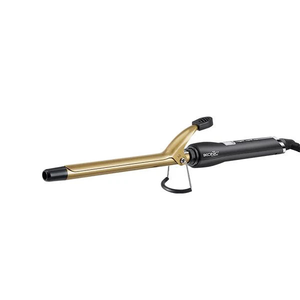 IKONIC CURLING TONG- 22MM 8inch Titanium Barrel Hair Curler Machine (BLACK & GOLDEN) with Safety Clip, Comfortable Rubber Grip for Salon like Hair Curls, Professional Hair Styling Tool CT-22