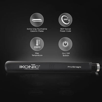 IKONIC HAIR STRAIGHTENER - PRO STRAIGHT BLACK