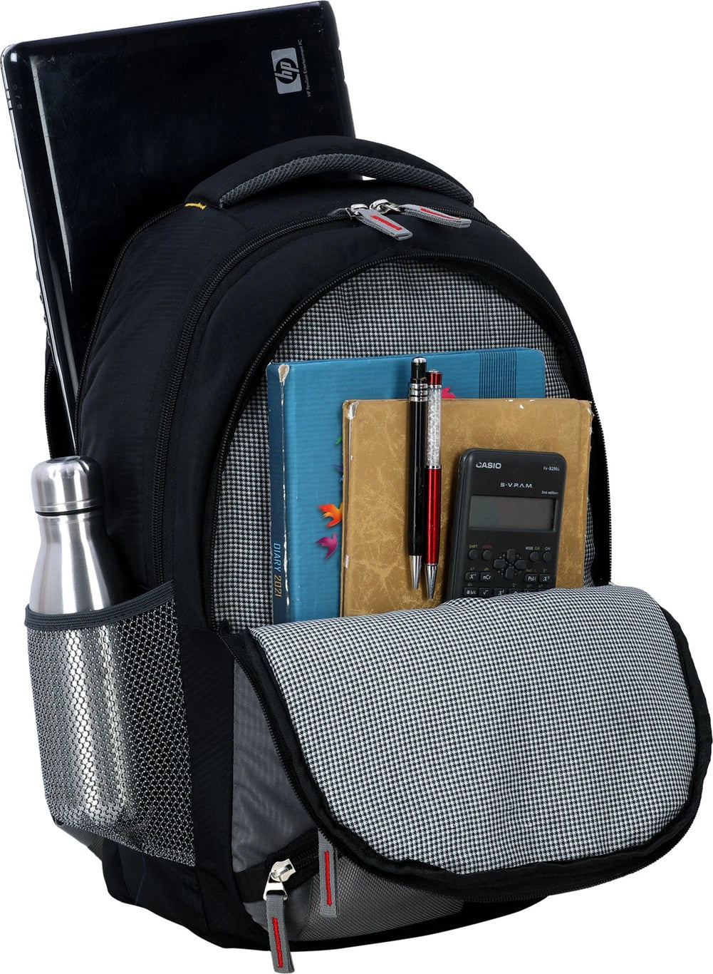 HOLME'S Medium 25 L Laptop Backpack Laptop Backpack School Bag/College Bag For Unisex (Grey, Black)