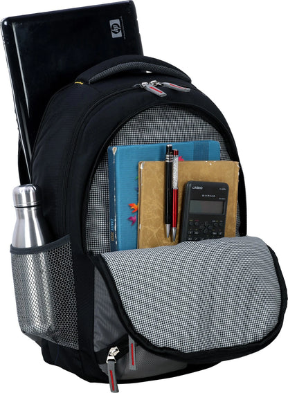 HOLME'S Medium 25 L Laptop Backpack Laptop Backpack School Bag/College Bag For Unisex (Grey, Black)