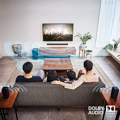 Sony HT-S40R Real 5.1ch Dolby Audio Soundbar for TV with Subwoofer & Wireless Rear Speakers, 5.1ch Home Theatre System (600W, Bluetooth & USB Connectivity, HDMI & Optical Connectivity, Sound Mode)