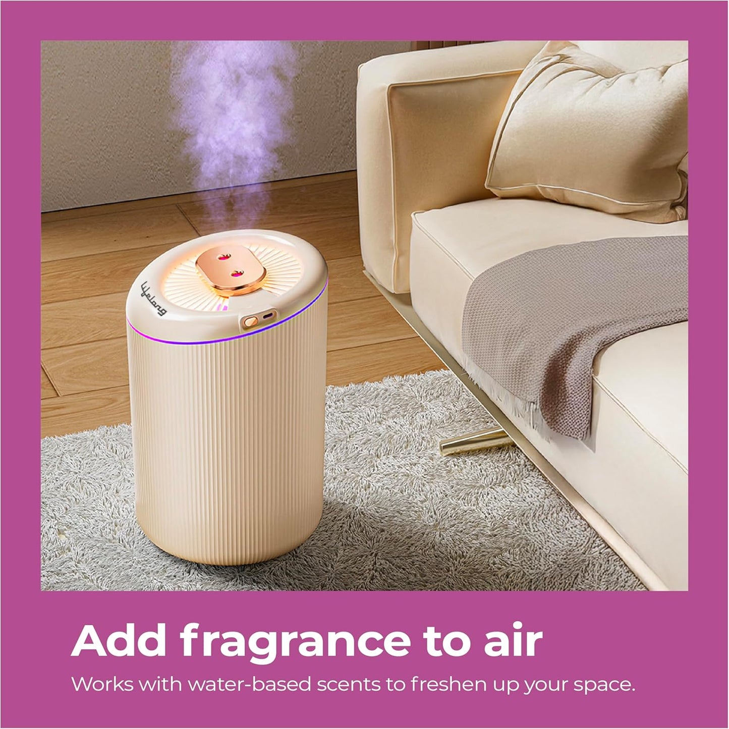 Lifelong 4.5L Ultrasonic Humidifier for Bedroom, Living Room & Office | Cool & Warm Mist, Fast Heating 48°C, 3 Spray Modes, Aroma Diffuser, Quiet Air Humidifier with LED Night Light & USB Type-C (LLRH45)