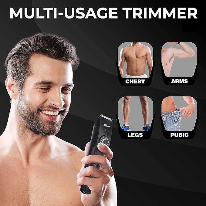 KUBRA KB-1088 20 Length Settings Rechargeable Trimmer 40 min  Runtime 20 Length Settings (Black)