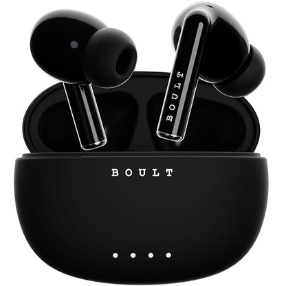 Boult Audio K35 Truly Wireless in Ear Earbuds with 35H Playtime, Zen™ ENC Mic, 45ms Low Latency, 13mm Bass Drivers, Type-C Fast Charging, Made in India, Touch Control, IPX5 Ear Buds TWS (Black)