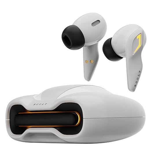 Boult Newly Launched Audio Astra True Wireless in Ear Earbuds with 48H Playtime, 4 Mics ENC, 45ms Low Latency Gaming, Breathing LEDs, Made in India, 13mm Drivers Bluetooth Ear Buds TWS (White Opal)