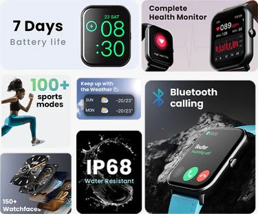 Dive+ 1.85"(4.69cm) HD Display, Bluetooth Calling Smartwatch, 500 Nits Brightness