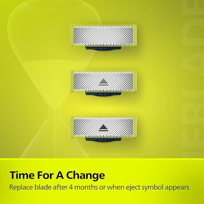 PHILIPS Men Oneblade Replaceable Blade Pack of 2 Replaceable Blades, QP220/51 (Lime)