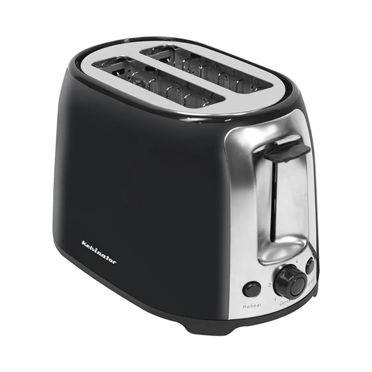 Kelvinator 750W 2-Slice Stainless Steel Pop-up Toaster with 6 Stage Browning Control, Auto pop-up, Reheat, Defrost & Mid-cycle Cancel, Dust Cover, Slider out Crumb Tray