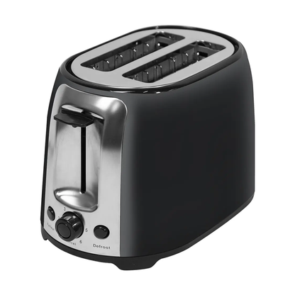 Kelvinator 750W 2-Slice Stainless Steel Pop-up Toaster with 6 Stage Browning Control, Auto pop-up, Reheat, Defrost & Mid-cycle Cancel, Dust Cover, Slider out Crumb Tray