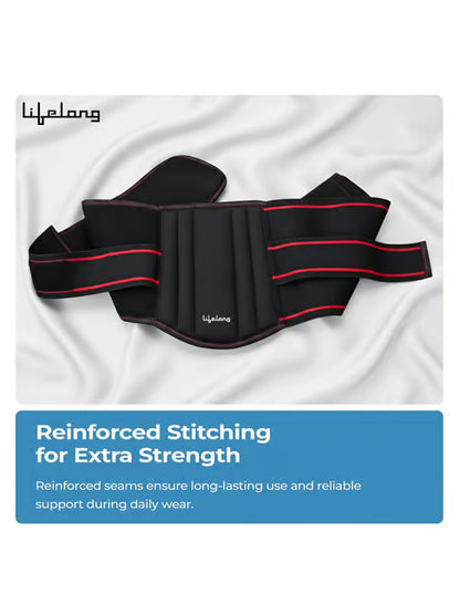 Lifelong Lumbar Sacral Belt with Hot & Cold Pack |Universal Fit for Men and Women| Back Support Brace for Pain Relief |Posture Correction & Lower Back Comfort| Adjustable Elastic Strap Waist Belt