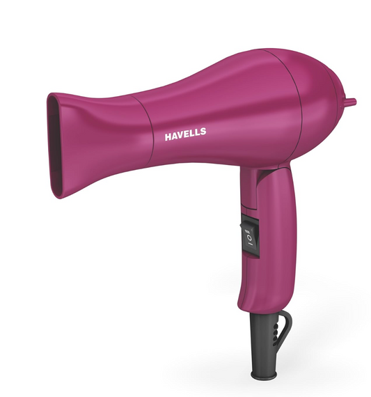 Havells 1000 Watt Foldable Hair Dryer; 2 Heat Settings (Hot/Warm), Heat Balance Technology | Purple | Your Perfect Blow Dry Companion For Effortless Hair Styling | Hd1810